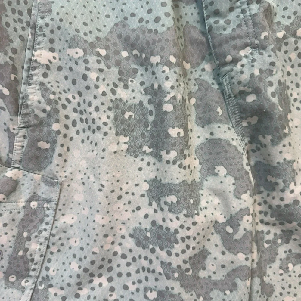 Aftco Swim Trunks Shorts‎ Size 28 Stretch Drawstring green Snake Skin Camouflage